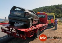 Herida una joven tras volcar el vehículo en la AG-57 a su paso por Gondomar
