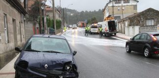 Doble accidente de tráfico en la "Curva del Vanitas" en Nigrán