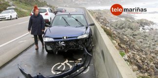 Salida de vía en Cabo Silleiro