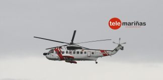 Helicóptero "Helimer 209" en la costa de Oia