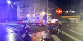 Un herido en una colisión entre un coche y una moto en Sabarís