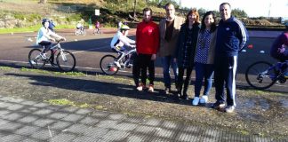 La Vuelta despierta el entusiasmo de la bicicleta entre los escolares de Baiona