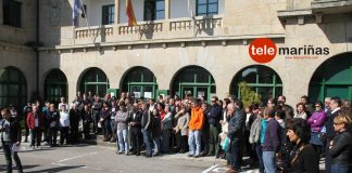 Triste minuto de silencio en Nigrán