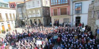Rosalía de Castro en la plaza Reló de A Guarda