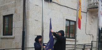 Tomiño retira la Bandera de la Unión Europea