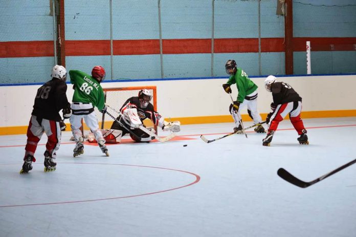 El equipo masculino de A Guarda Hockey Liña participó en la Sede de la Liga Gallega de Hockey Línea