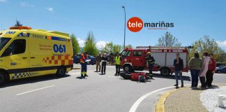 Un herido al colisionar la moto en la que viajaba con un coche en O Rosal