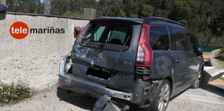 Herida en una colisión entre un tráiler y un coche en Gondomar