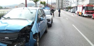 Colisión múltiple de tres coches, sin heridos, en Baiona