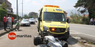 Herido tras perder el control de la moto que conducía en Nigrán