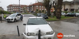 Se da a la fuga después de provocar un accidente en Nigrán
