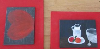 Exposición de curso de pintura en A Guarda