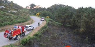 La comarca de O Val Miñor sufre los primeros incendios forestales del año