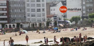 Playa de A Ribeira, en Baiona.