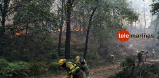 Las llamas afectan al Monte Aloia