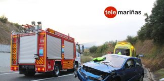 Herida una vecina de Baredo al volcar el coche en el que viajaba en la AG-57
