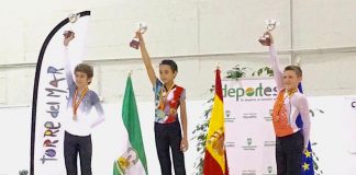 El joven gondomareño Xosé Cruz, subcampeón de España infantil de patinaje artístico