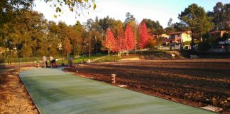Nueva pista de atletismo en el área deportiva de O Mosteiro en Tomiño