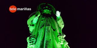 La Virgen de la Roca luce un manto verde