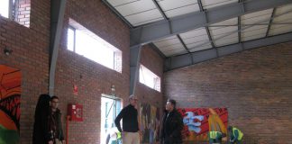 Las obras en el pabelIón municipal de Panxón concluirán a finales del mes de abril