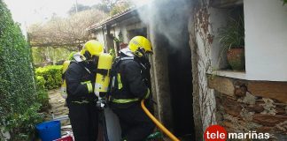 Un cortocircuito en una lavadora provoca un incendio en O Rosal
