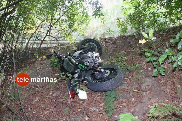Un motorista herido tras chocar contra el guardarraíl en Gondomar