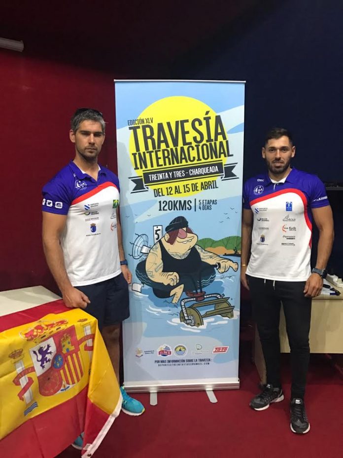 Diego Piña e Iván Alonso, del Kayak Tudense, participarán en la XLV Travesía Internacional Treinta y Tres en Uruguay