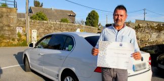 Un taxista de Nigrán recibe el premio SICTED por la calidad en el servicio