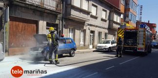 Arde un coche que estaba estacionado en Tui