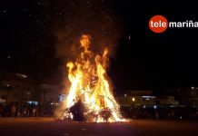 Las hogueras de San Xoán brillaron ante más de 30.000 personas en Panxón