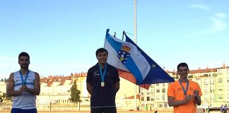 El atleta guardés Sergio Rodríguez, campeón gallego absoluto de 200 metros