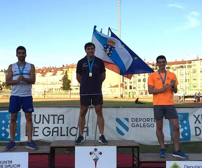 El atleta guardés Sergio Rodríguez, campeón gallego absoluto de 200 metros