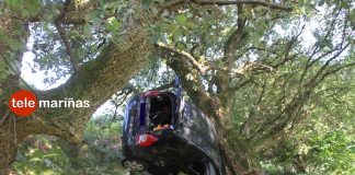 Rescatan a un conductor que cayó por un terraplén en As Pozas de Mougás
