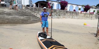 Del País Vasco a Cataluña en paddle-surf, con escala en Baiona