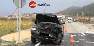 Aparatoso accidente de tráfico en Mougás sin heridos