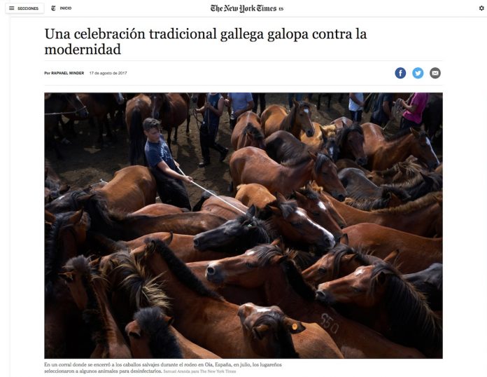 El curro de A Valga en The New York Time