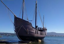 La carabela «La Pinta», a dique seco