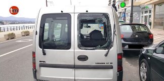 Herido un ciclista tras chocar contra un coche parado en un paso de peatones en Baiona