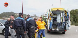 Herido un ciclista de Baiona en la rotonda de A Ladeira