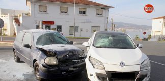Herida una joven de Nigrán en un accidente de tráfico en la rotonda de Panxón