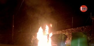 El GES de O Val Miñor sofoca el incendio de tres contenedores en Nigrán