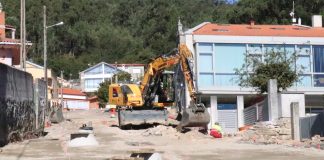 Continúan a buen ritmo las obras de la Subida a San Amaro en Camposancos