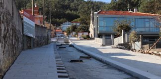 Las obras de urbanización de la Subida a San Amaro en Camposancos avanzan según las previsiones
