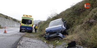 Herida una vecina de Baredo en una salida de vía en Sabarís