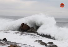 La Xunta activa la alerta naranja para mañana por temporal costero Olas de casi siete metros en Cabo Silleiro obligan a cerrar la Playa Concheira en Baiona