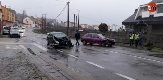 Herida una menor en una colisión frontolateral en A Guarda
