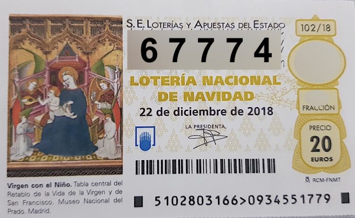 El 67.774 está dotado con 20.000 euros al décimo.