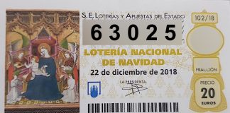 El 63.025 está dotado con 6.000 euros al décimo.