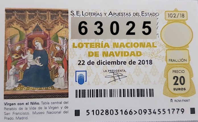 El 63.025 está dotado con 6.000 euros al décimo.