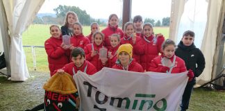 Dieciséis pódiums para el club atletismo Trega en el campo a través escolar de O Baixo Miño